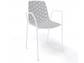 Кресло пластиковое Gaber Alhambra TB металл, технополимер белый, серый Фото 1