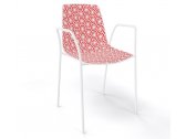 Кресло пластиковое Gaber Alhambra TB металл, технополимер белый, красный Фото 1