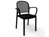 Кресло пластиковое Gaber Panama B полимер-сталь, технополимер черный Фото 1