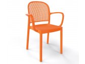 Кресло пластиковое Gaber Panama B полимер-сталь, технополимер оранжевый Фото 1