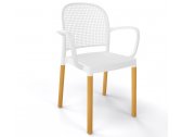 Кресло пластиковое Gaber Panama BL B бук, технополимер белый Фото 1