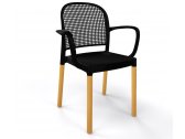 Кресло пластиковое Gaber Panama BL B бук, технополимер черный Фото 1