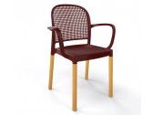 Кресло пластиковое Gaber Panama BL B бук, технополимер коричневый Фото 1