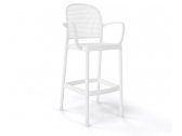 Кресло пластиковое барное Gaber Panama B металл, технополимер белый Фото 1