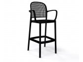 Кресло пластиковое барное Gaber Panama B металл, технополимер черный Фото 1
