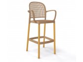Кресло пластиковое барное Gaber Panama BLB бук, технополимер коричневый Фото 1