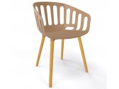Кресло пластиковое Gaber Basket BL бук, технополимер коричневый Фото 1