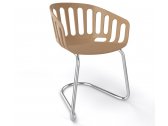 Кресло пластиковое Gaber Basket CTL металл, технополимер коричневый Фото 1