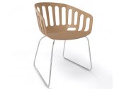 Кресло пластиковое Gaber Basket ST сталь, технополимер коричневый Фото 1