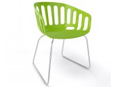 Кресло пластиковое Gaber Basket ST сталь, технополимер зеленый Фото 1