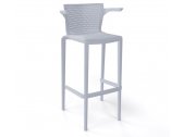 Кресло пластиковое барное Gaber Spyker Stool B технополимер жемчужно-серый Фото 1