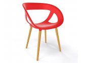 Кресло пластиковое Gaber Moema BL бук, технополимер красный Фото 1
