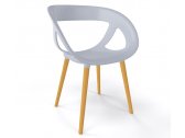 Кресло пластиковое Gaber Moema BL бук, технополимер жемчужно-серый Фото 1