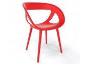 Кресло пластиковое Gaber Moema BP полимер-сталь, технополимер красный Фото 1