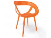 Кресло пластиковое Gaber Moema BP полимер-сталь, технополимер оранжевый Фото 1