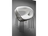 Кресло пластиковое Gaber Moema 69 металл, технополимер жемчужно-серый Фото 8