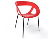 Кресло пластиковое Gaber Moema 69 металл, технополимер красный Фото 1
