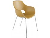 Кресло пластиковое PAPATYA Opal ML сталь, пластик темно-желтый Фото 1