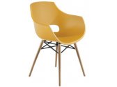 Кресло пластиковое PAPATYA Opal Wox бук, пластик натуральный, темно-желтый Фото 1