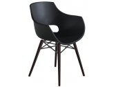 Кресло пластиковое PAPATYA Opal Wox Beech бук, пластик венге, черный Фото 1