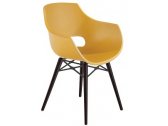 Кресло пластиковое PAPATYA Opal Wox Beech бук, пластик венге, темно-желтый Фото 1