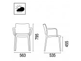 Кресло пластиковое PAPATYA Joy-K стеклопластик светло-серый Фото 2