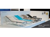 Шезлонг-лежак металлический PAPATYA Wave алюминий, пластик, батилин белый, синий Фото 4