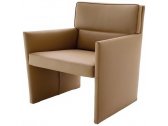 Кресло с обивкой Профдиван Изи дерево, кожа коричневый Фото 1