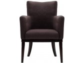 Кресло с обивкой Профдиван Капри дерево, кожа темно-серый Фото 2