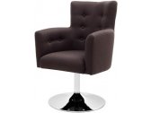 Кресло с обивкой Профдиван Граф дерево, металл, кожа темно-серый Фото 1
