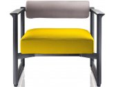 Кресло мягкое Magis Brut чугун, ткань желтый Фото 3