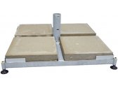 База с утяжелительными плитами BAHAMA Event сталь, бетон серый Фото 1