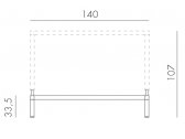 Комплект для увеличения высоты стола Nardi Kit Cube 140х80 High алюминий белый Фото 2