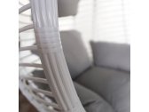 Кресло плетеное подвесное KVIMOL КМ-0021 сталь, искусственный ротанг белый Фото 7