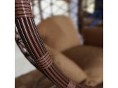 Кресло плетеное подвесное KVIMOL KM-1034 сталь, искусственный ротанг коричневый Фото 4