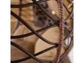 Кресло плетеное подвесное KVIMOL KM-1034 сталь, искусственный ротанг коричневый Фото 5