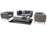 Комплект мягкой мебели Grattoni Cozy алюминий, ткань sunbrella антрацит, светло-серый Фото 1
