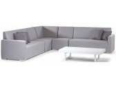 Комплект модульной мягкой мебели Grattoni Modular алюминий, ткань sunbrella белый, светло-серый Фото 1