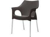 Кресло пластиковое Scab Design Ola анодированный алюминий, технополимер антрацит Фото 1
