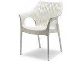 Кресло пластиковое Scab Design Olimpia анодированный алюминий, полипропилен лен Фото 1