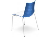 Стул пластиковый Scab Design Zebra Bicolore 4 legs сталь, полимер белый, синий Фото 1