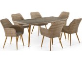 Комплект плетеной мебели Afina T360B/Y360B-W65 6PCS Light Brown искусственный ротанг, сталь светло-коричневый Фото 1