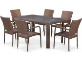 Комплект плетеной мебели Afina T51A/Y376-W773-150x85 6Pcs Brown искусственный ротанг, сталь коричневый Фото 1