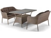Комплект плетеной мебели Afina T198B/S54B-W56 Light Brown искусственный ротанг, сталь светло-коричневый Фото 1