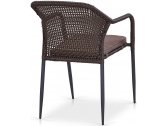 Кресло плетеное с подушкой Afina Y35B-W2390 Brown искусственный ротанг, сталь коричневый Фото 2