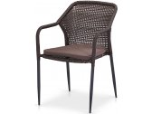 Кресло плетеное с подушкой Afina Y35B-W2390 Brown искусственный ротанг, сталь коричневый Фото 1