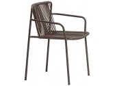Кресло металлическое PEDRALI Tribeca металл, ПВХ коричневый Фото 1