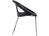 Кресло пластиковое Scab Design Drop 4 legs сталь, технополимер хром, антрацит Фото 1