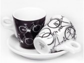 Кофейные пары для эспрессо Ancap Giotto фарфор деколь Italia in Bici Фото 1