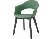 Кресло с обивкой Scab Design Natural Lady B Pop бук, полипропилен, ткань черный бук, зеленый Фото 1